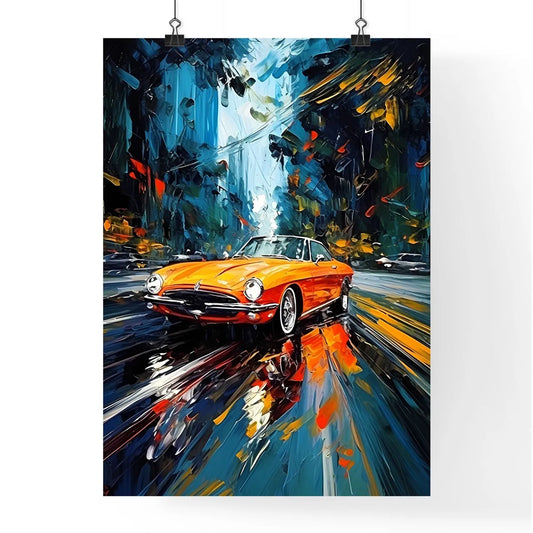 Urban Road Car Light Trails - A Painting O Poster