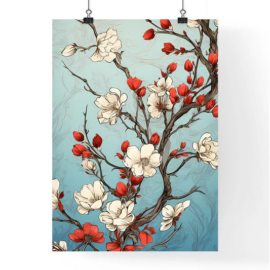 Vintage Card With A Blossoming Branch - A Dr Poster