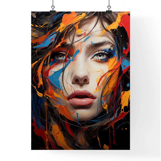 Abstract Oil Painting With Thick Pen Strokes Poster