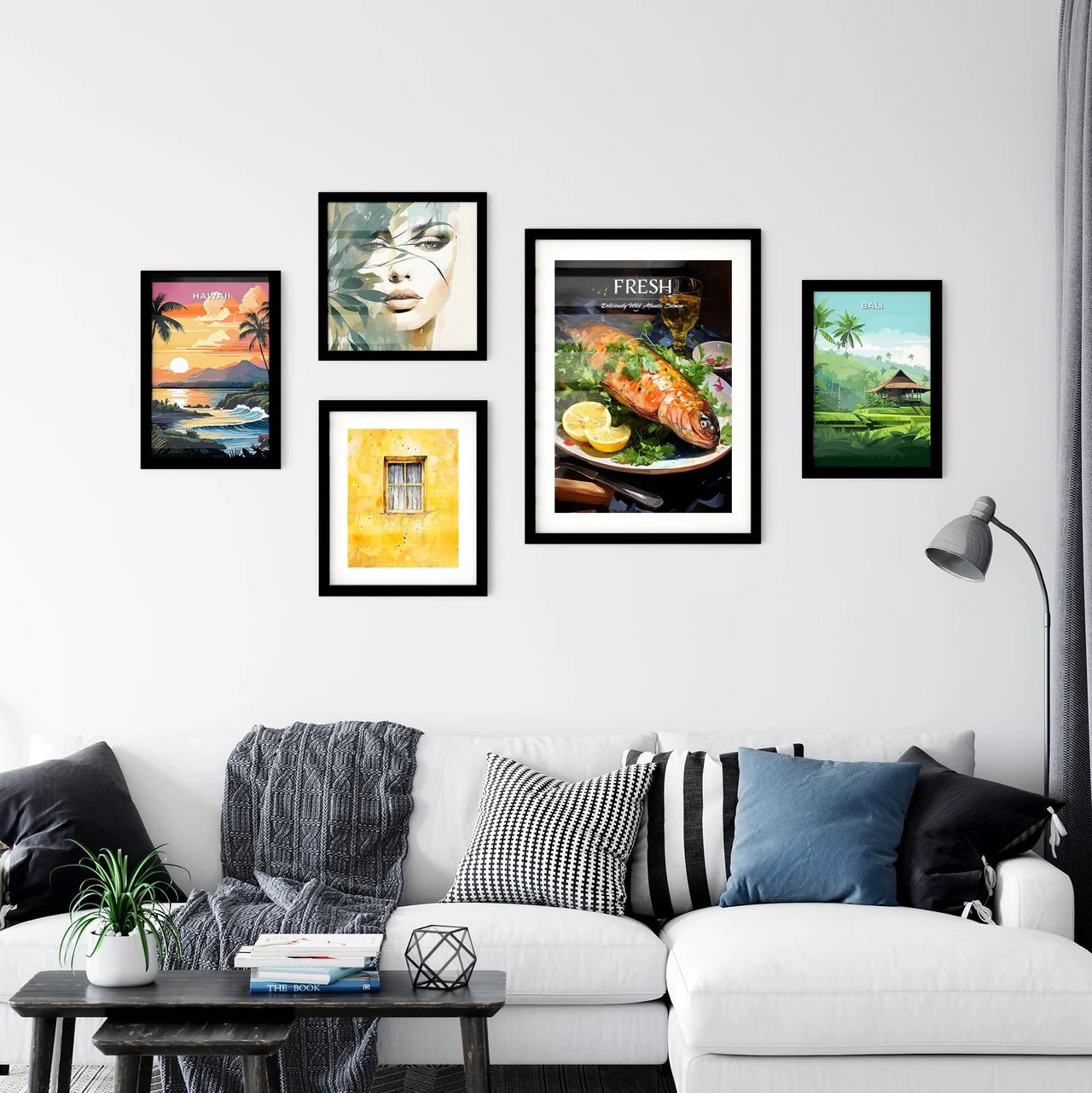 Atlantic Salmon With A Rocket Salad Garnished Art Print