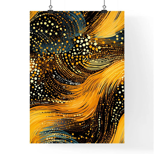 Dotted Geometric Ornament In Art Deco Style Poster