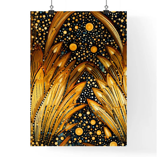 Dotted Geometric Ornament In Art Deco Style Poster