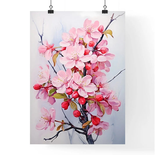 Fresh Pink Soft Spring Apple Tree Blossoms O Poster