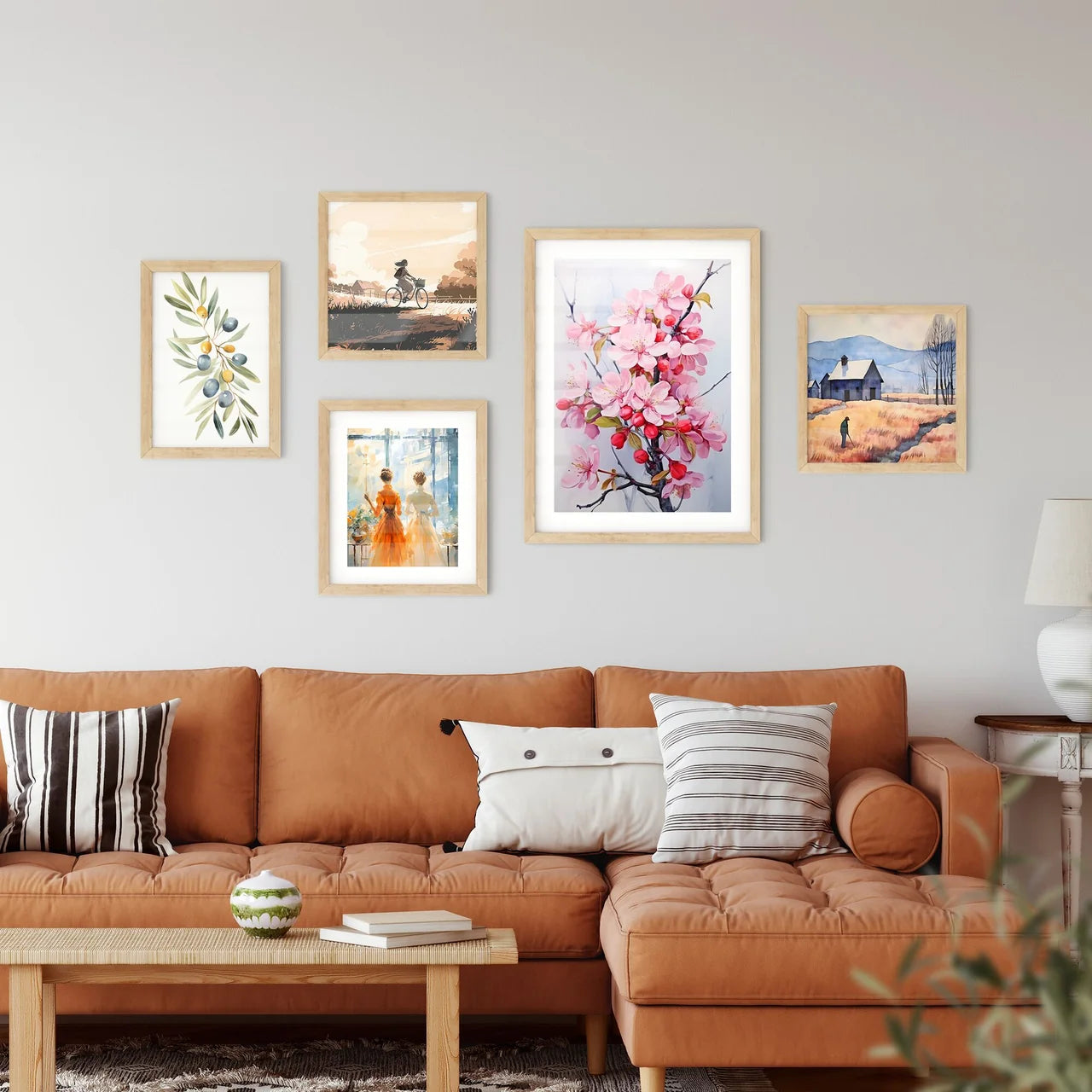 Fresh Pink Soft Spring Apple Tree Blossoms O Wall Art