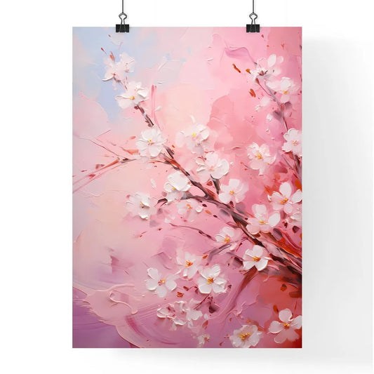 Fresh Pink Soft Spring Cherry Tree Blossoms Poster