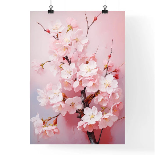 Fresh Pink Soft Spring Cherry Tree Blossoms Poster