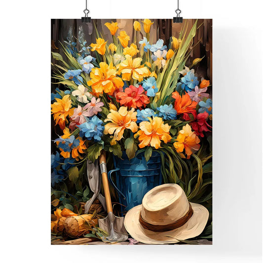 Gardening Tools And A Straw - A Painting O Poster