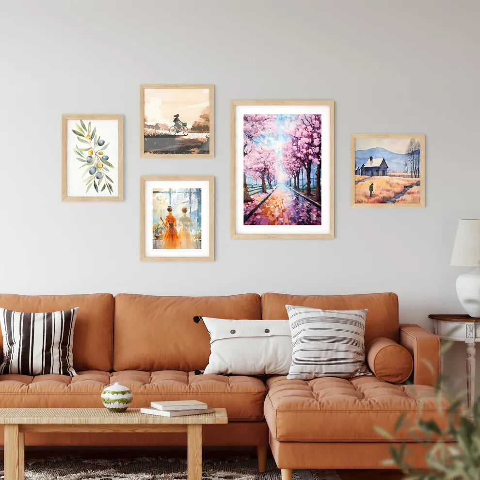 Perspective Under A Cherry Trees Row During Wall Art