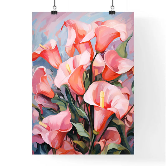 Pink Callas Flowers In Soft Focus For A Roma Poster