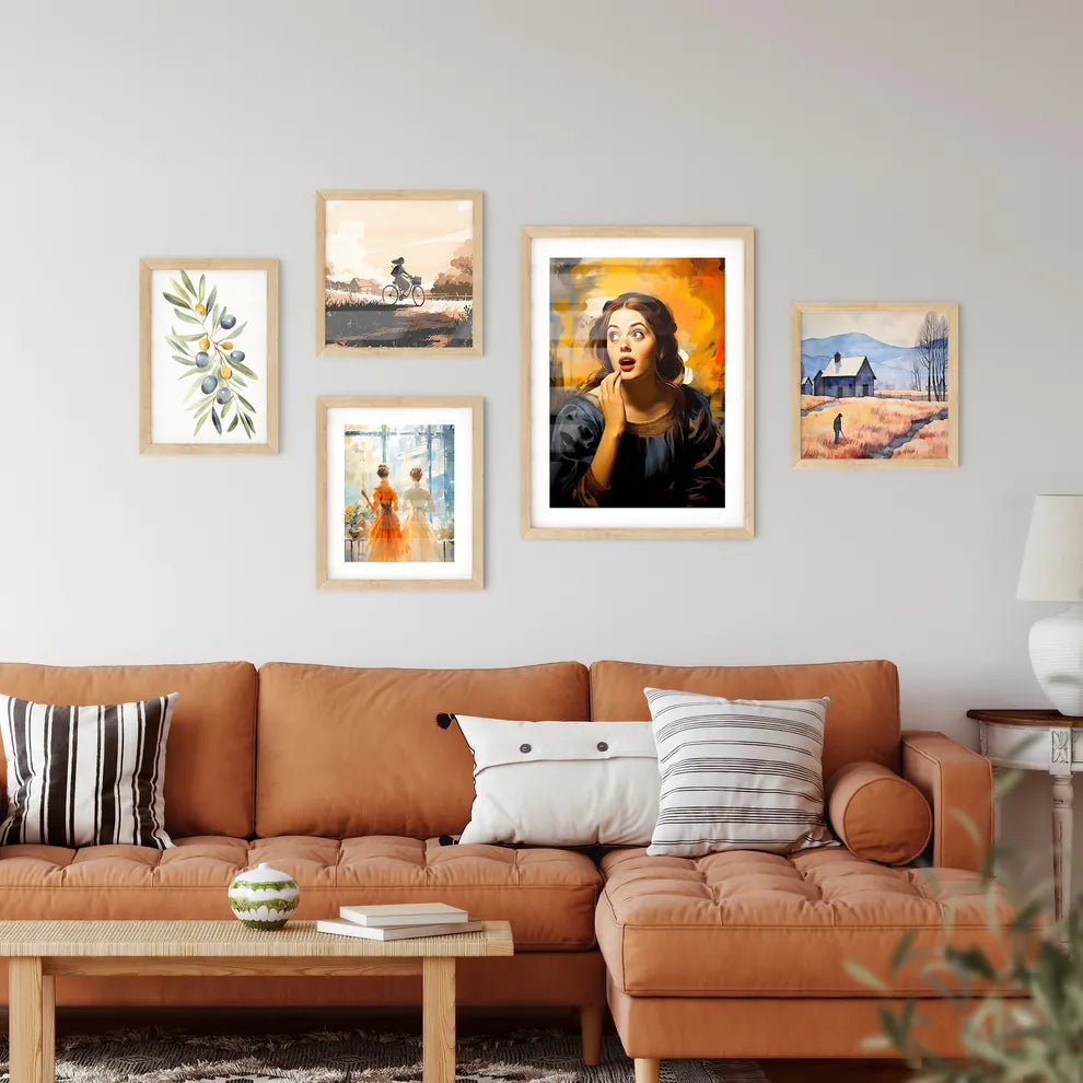 Pop Art Illustration Of Surprised Woman - A Wall Art