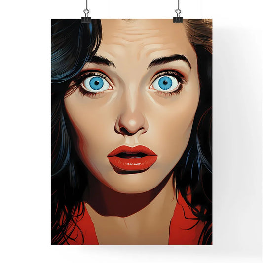 Pop Art Vintage Comic Style Woman With Open Poster
