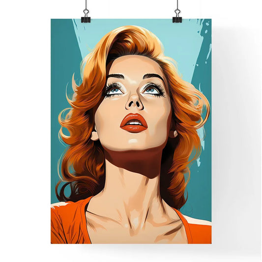 Pop Art Vintage Comic Style Woman With Open Poster