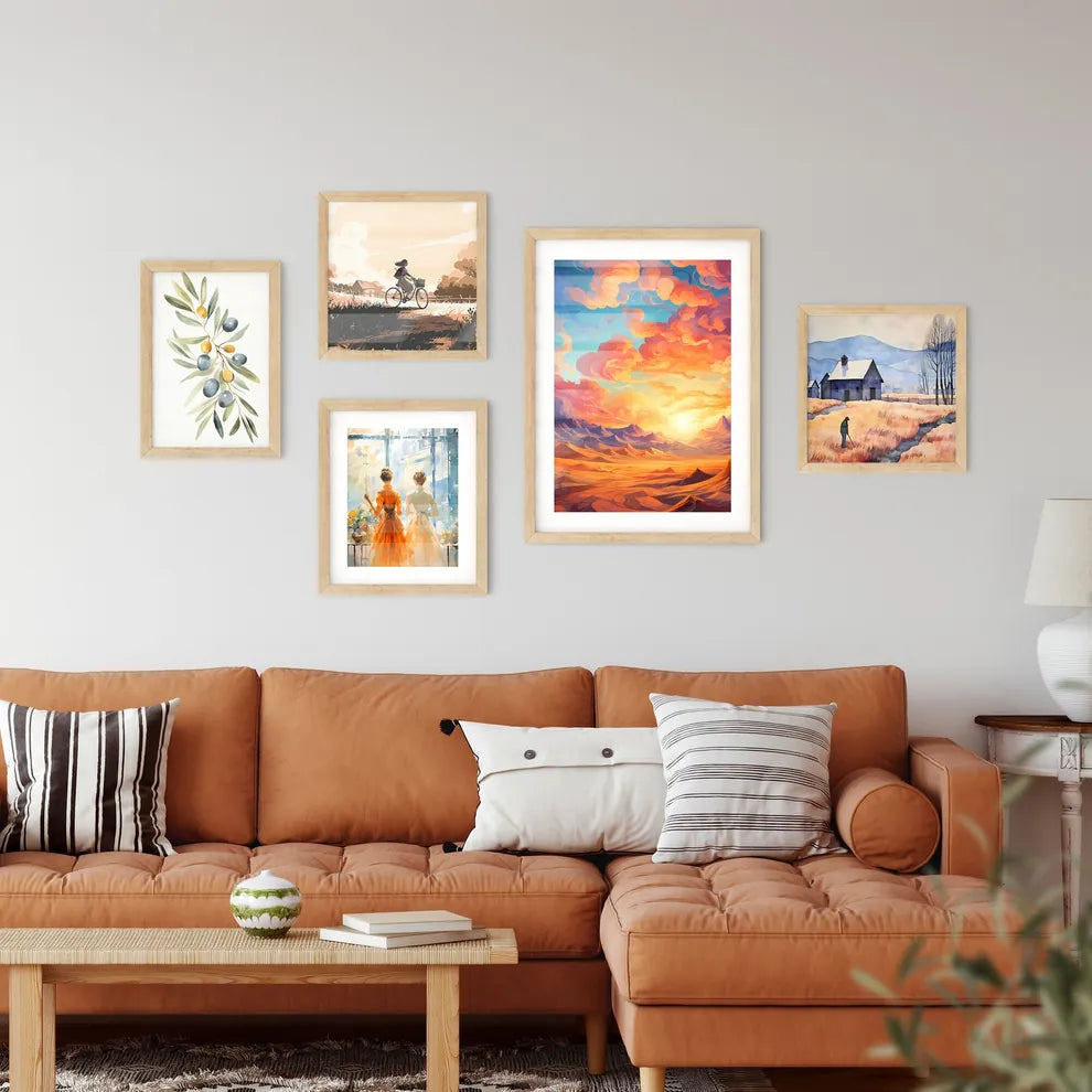 Sand Dunes Over Sunrise Sky In Death Valley Wall Art