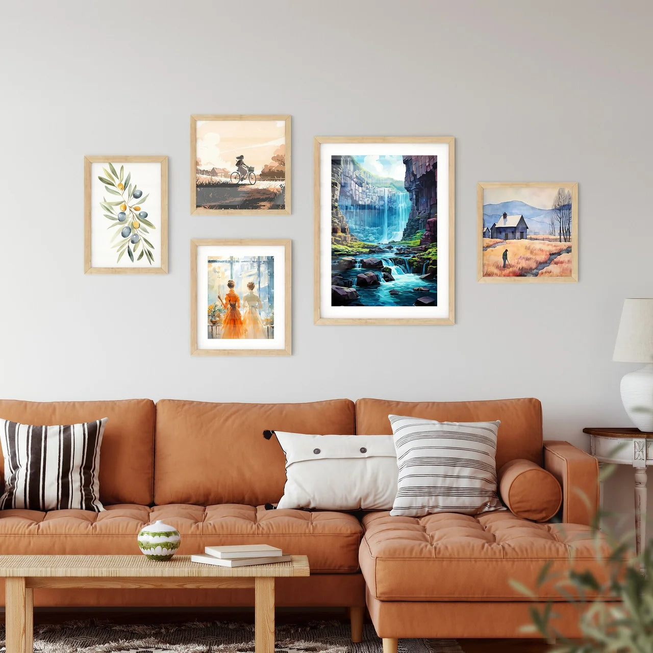 Svartifoss Waterfall In Skaftafell National Park - A Waterfall In A Rocky Canyon Interior Design