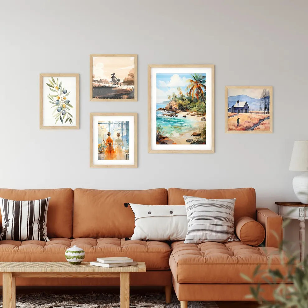 Tropical Island And Sand Beach Exotic Travel Wall Art