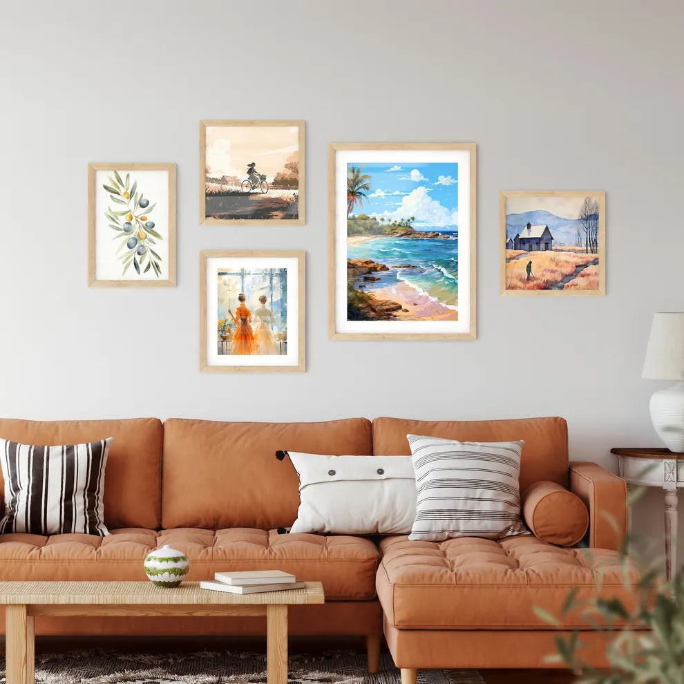 Tropical Island And Sand Beach Exotic Travel Wall Art