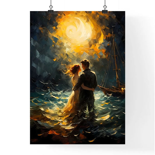 Fischer And His Wife At Stormy Night On The Poster