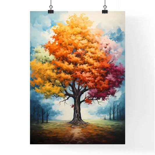 One Tree Variation Of Seasons - A Painting O Poster
