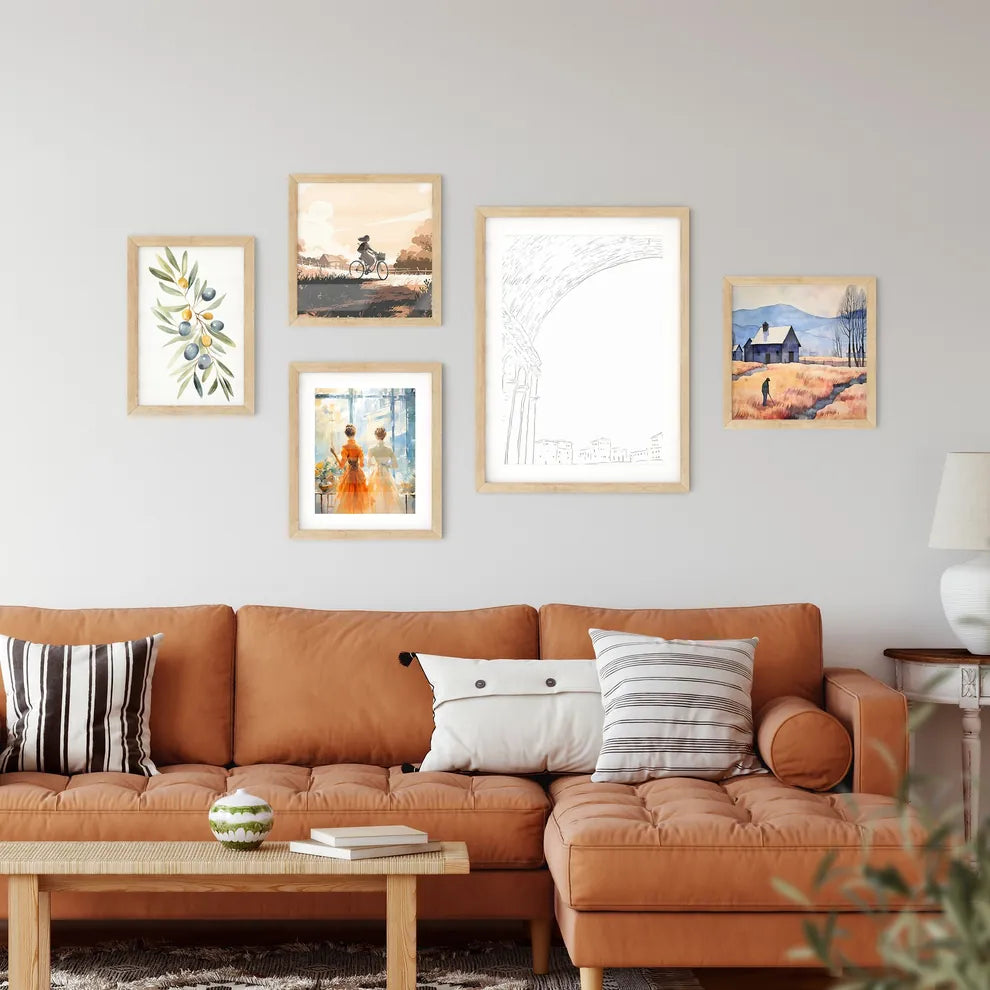 Italy - A Drawing Of A Building With Arches Interior Design