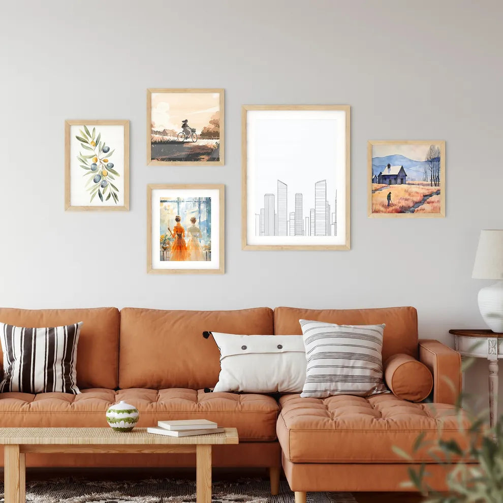 Manhattan Skyline - A Line Drawing Of A City Interior Design