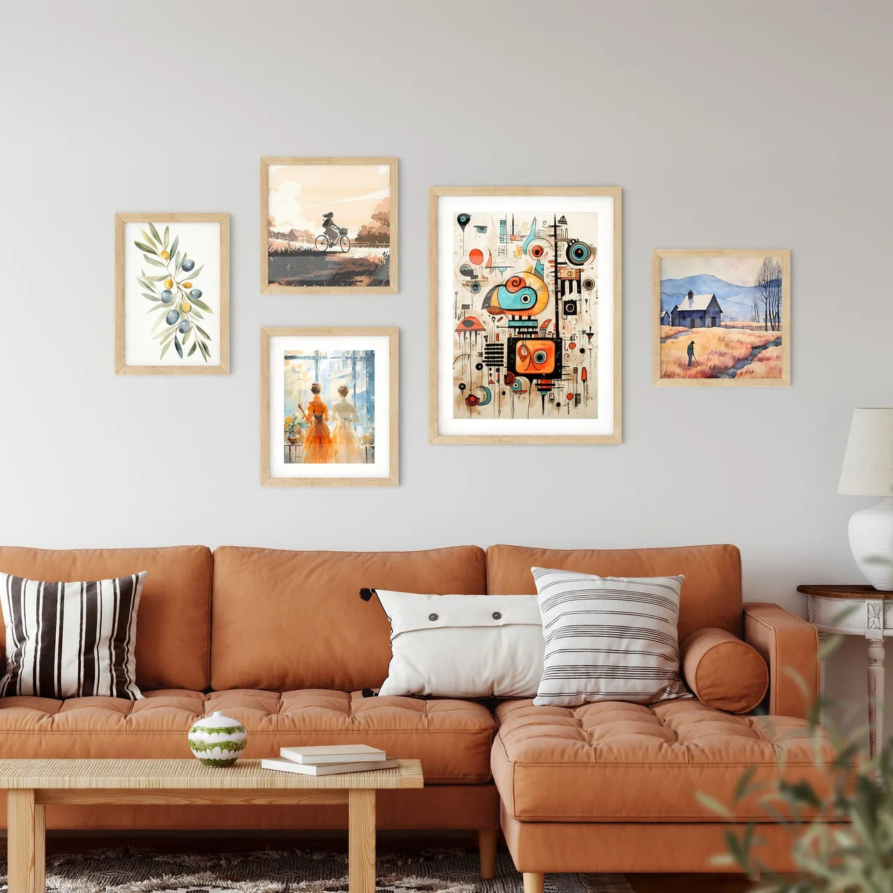 Rough Charcoal Sketch On Old Paper Art Print