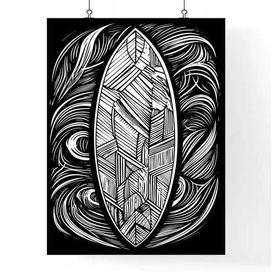 Surfboard Poster - A Black And Poster