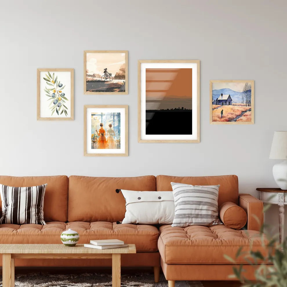 Sydney Australia Skyline - A Silhouette Of A City With Orange Lines In The Sky Interior Design