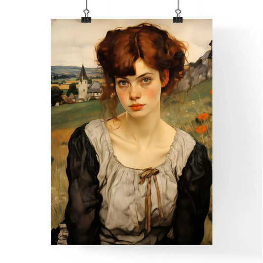 Travel Poster For The Rolling Hills - A Woma Poster