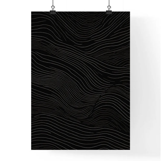 Waves Of Silence - A Black And Poster