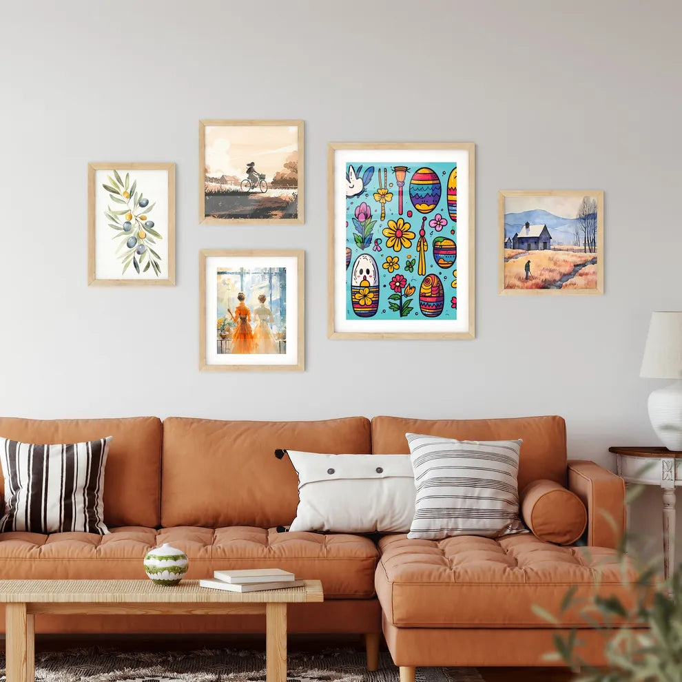 Collection Of Easter Icons And Design Elements Art Print