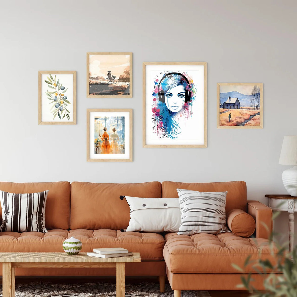 Dj Girl Music Colors Mix - Floral Calli Wall Art