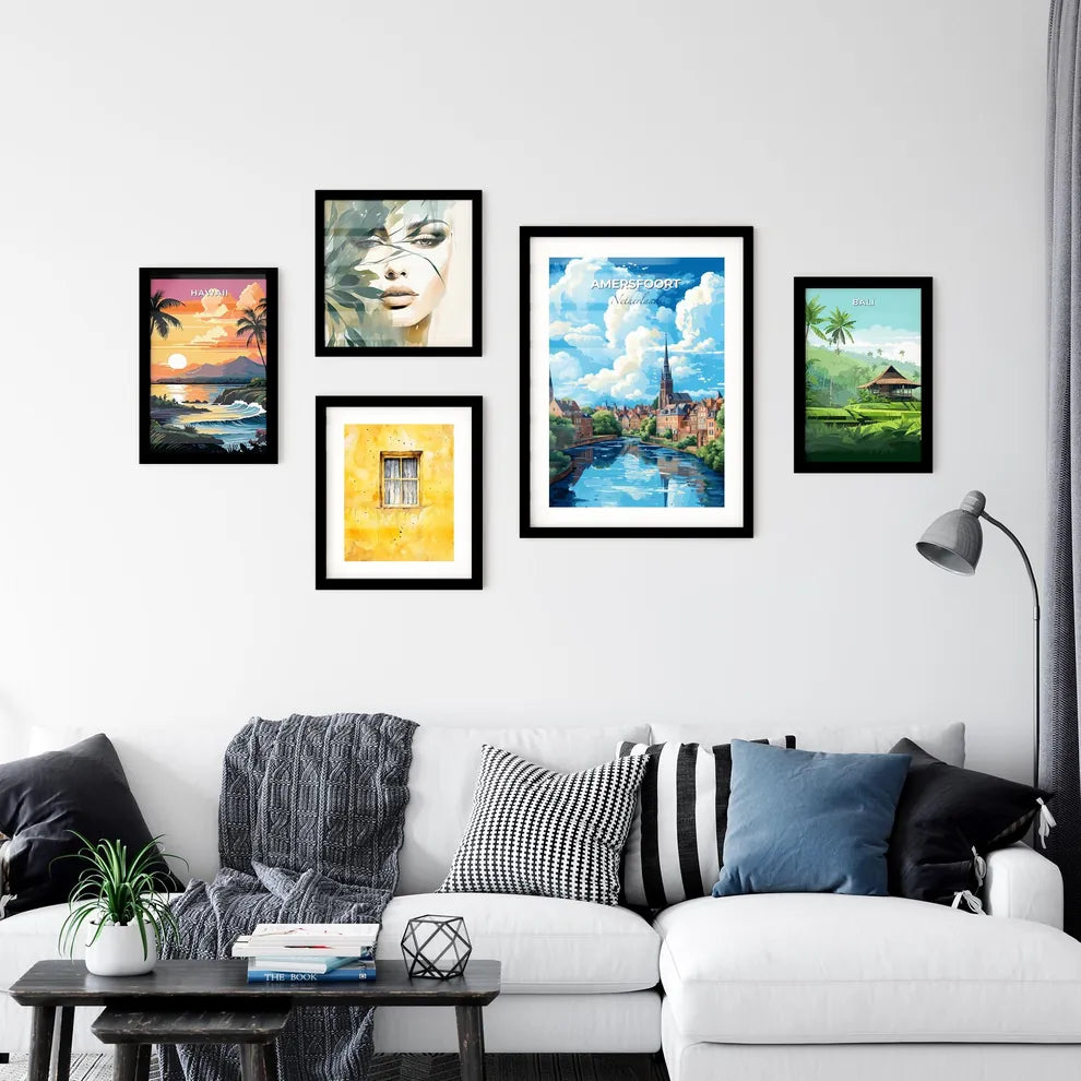 Amersfoort Netherlands Skyline - A River With Trees And Buildings In The Background - Customizable Travel Gift Default Title