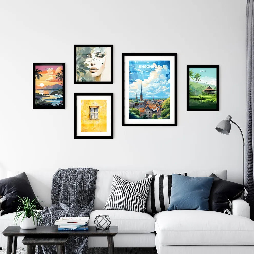 Enschede Netherlands Skyline - A City With A Tall Spire - Customizable Travel Gift Default Title