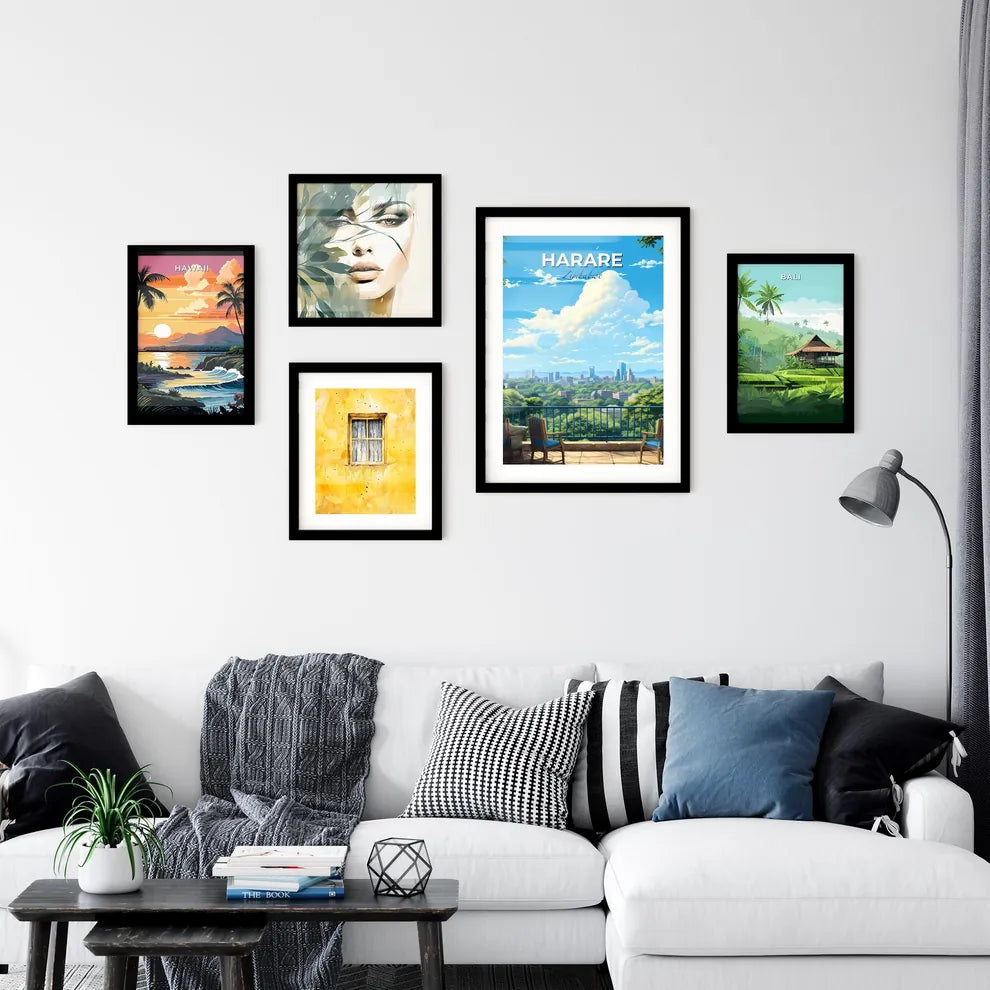 Harare Zimbabwe Skyline - A View Of A City From A Balcony - Customizable Travel Gift Default Title