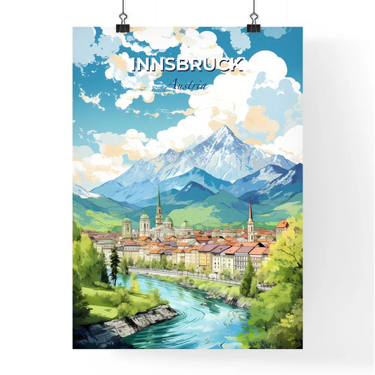 Innsbruck Austria Skyline - A Town With A River Running Through It - Customizable Travel Gift Default Title