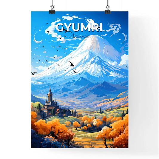 Gyumri Armenia Skyline - A Mountain With A C Poster