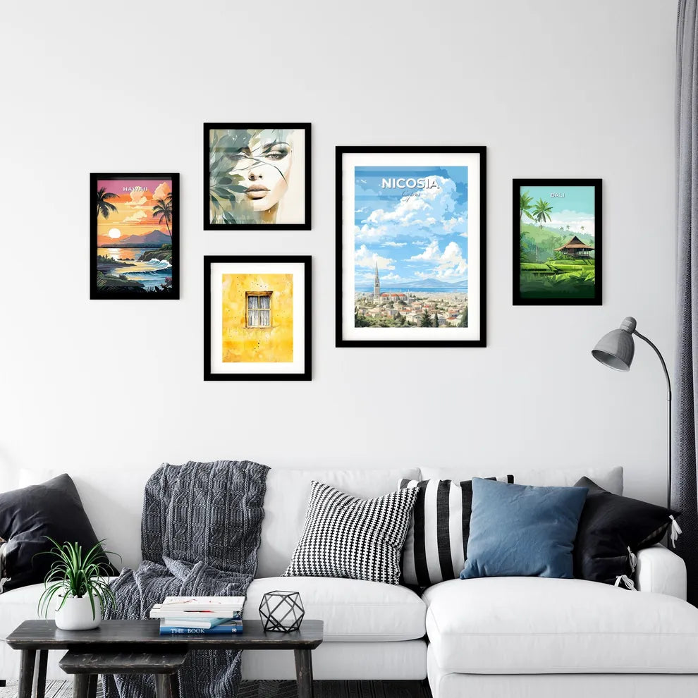 Nicosia Cyprus Skyline - A City With A Tower And A Large Building - Customizable Travel Gift Default Title