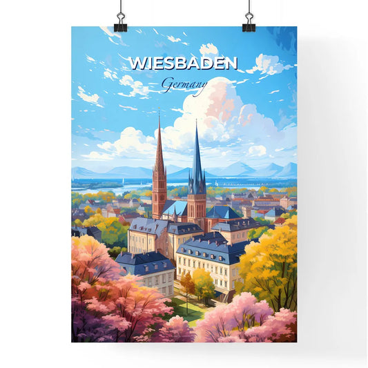 Wiesbaden Germany Skyline - A City With Tree Poster