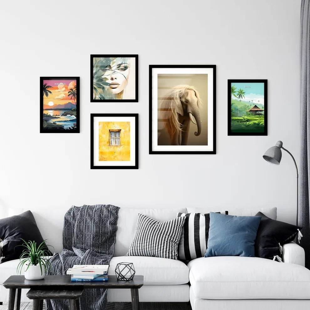 A Poster of An elephant covered with long slender hair Art Print