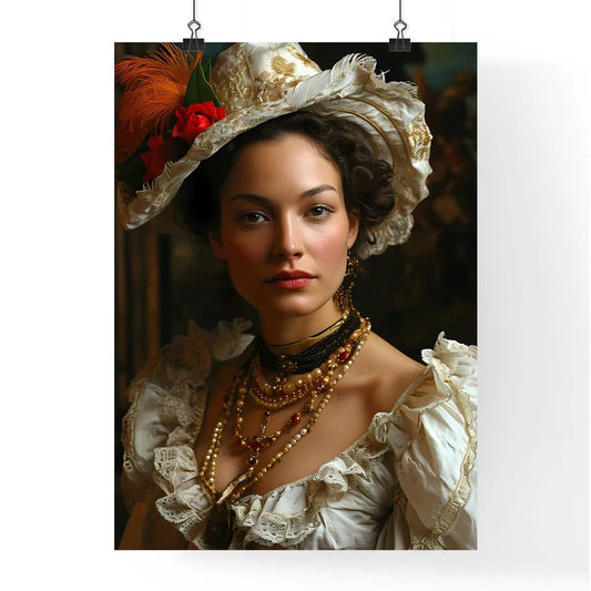 A Poster of a woman with feathers - A Woman Poster