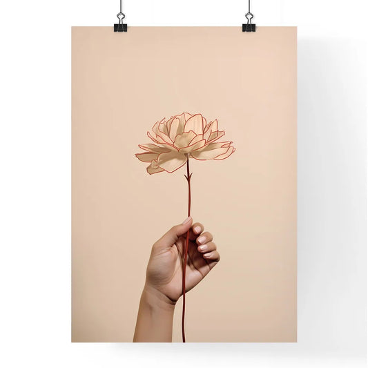 A Poster of hand holding a flower continuous Poster