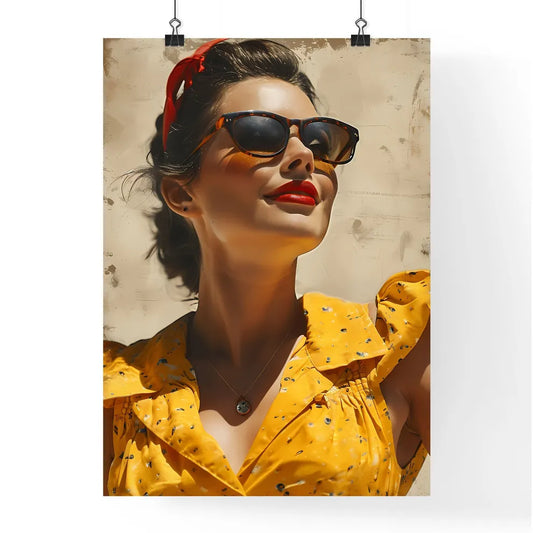 A Poster of sunshine happy Retro Surreal Art Poster
