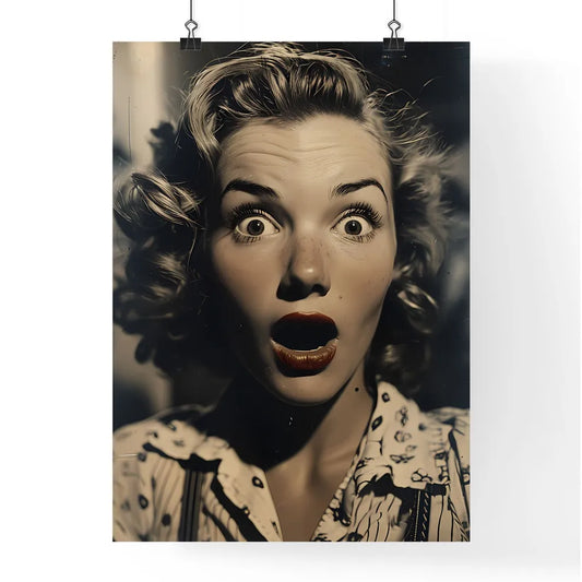 A Poster of shes making silly faces - A Woma Poster