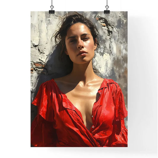 A Poster of oil painting of a 34 view - A Wo Poster