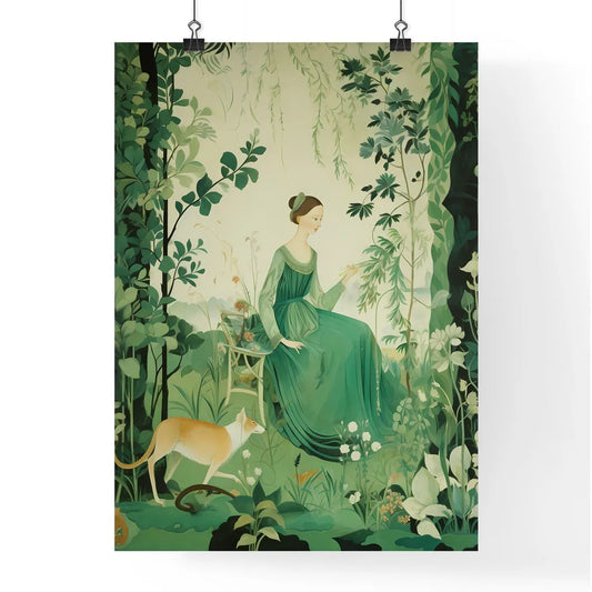A Poster of the large tapestry and its green colors Poster