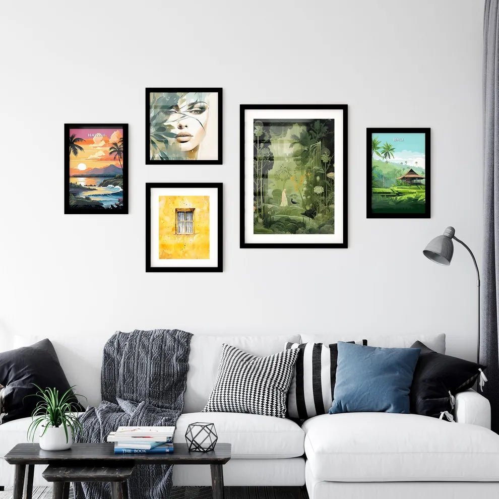 A Poster of the large tapestry and its green colors Art Print