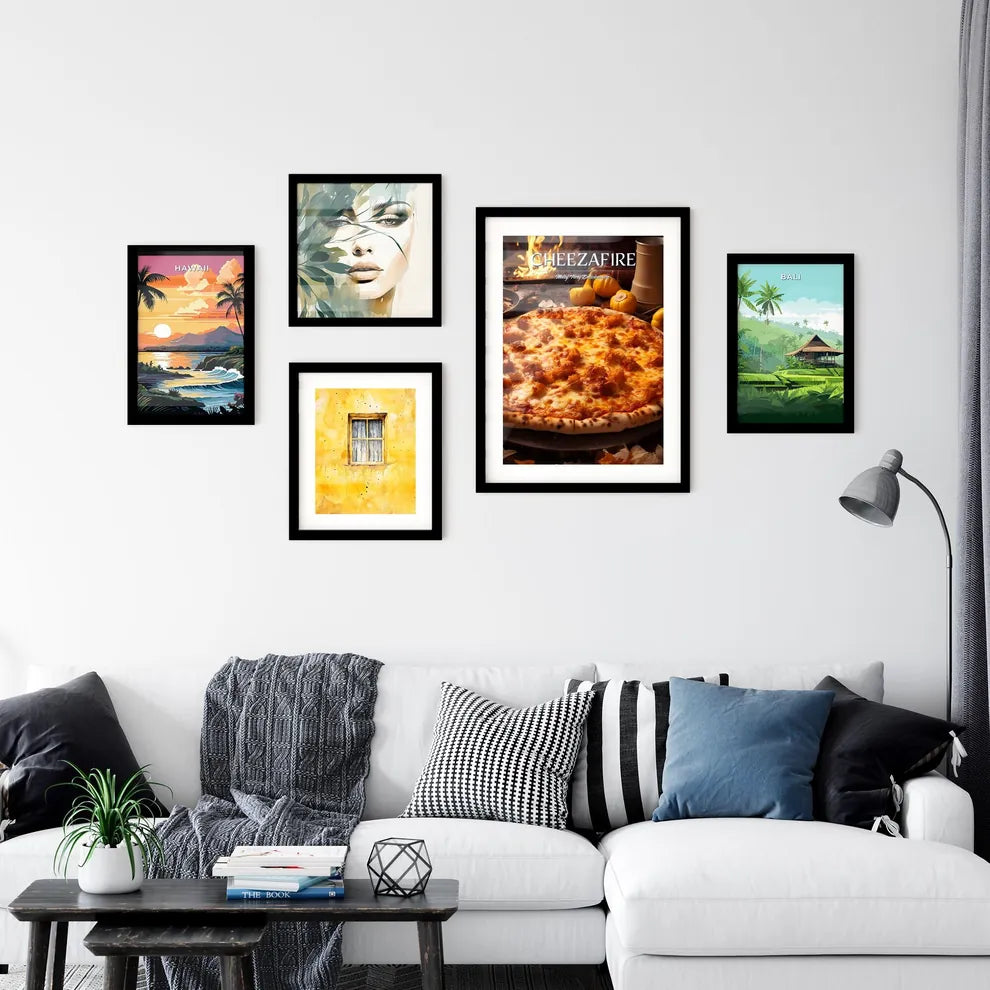 A Poster of hot cheesy pizza - A Pizza With Wall Art