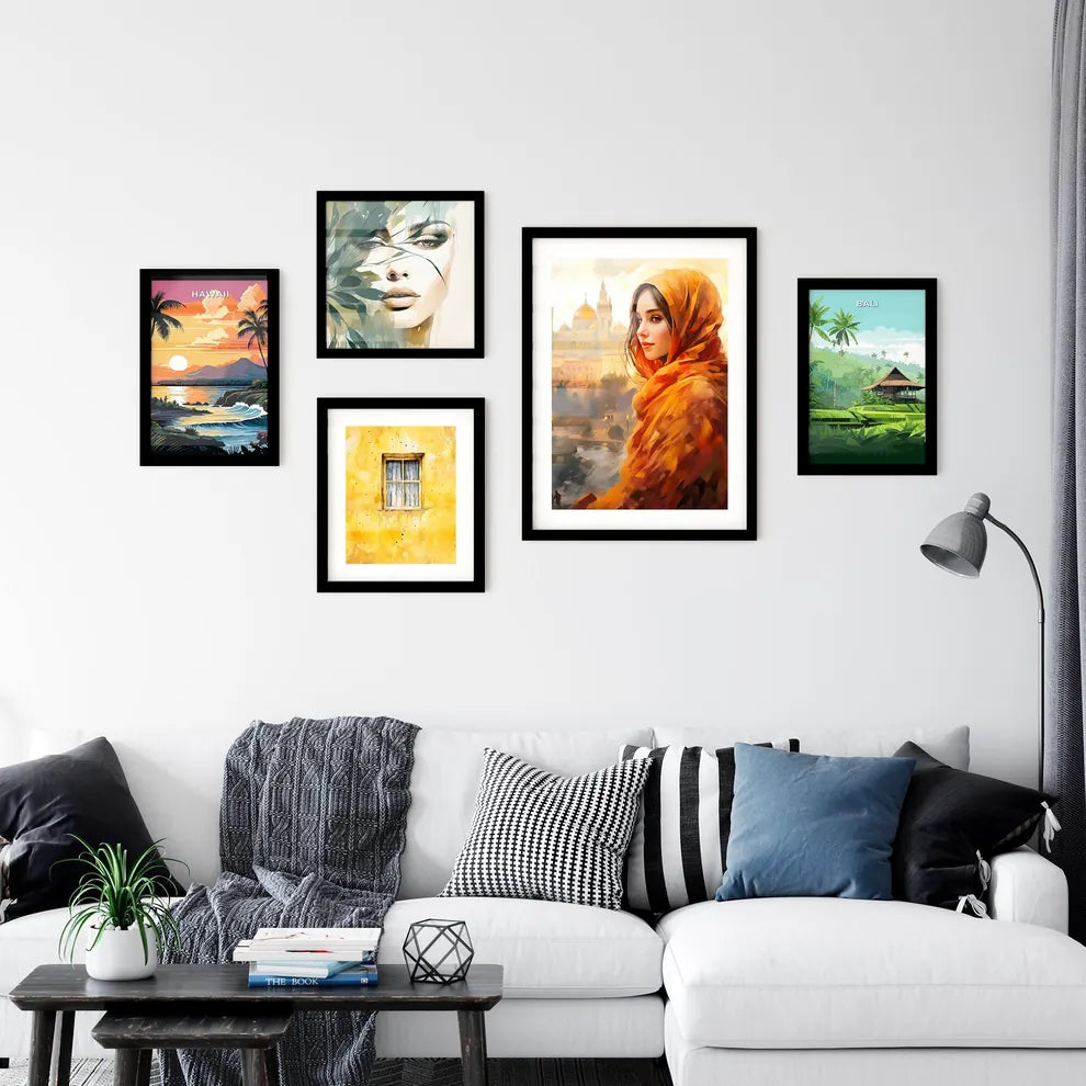 A Poster of beautiful woman wearing hijab - Wall Art
