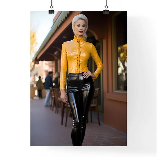 A Poster of beautiful upright standing lady Poster