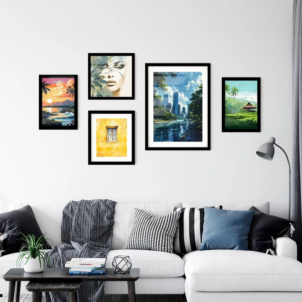 A Poster of Houston Skyline - A River With Trees And Buildings In The Background Interior Design